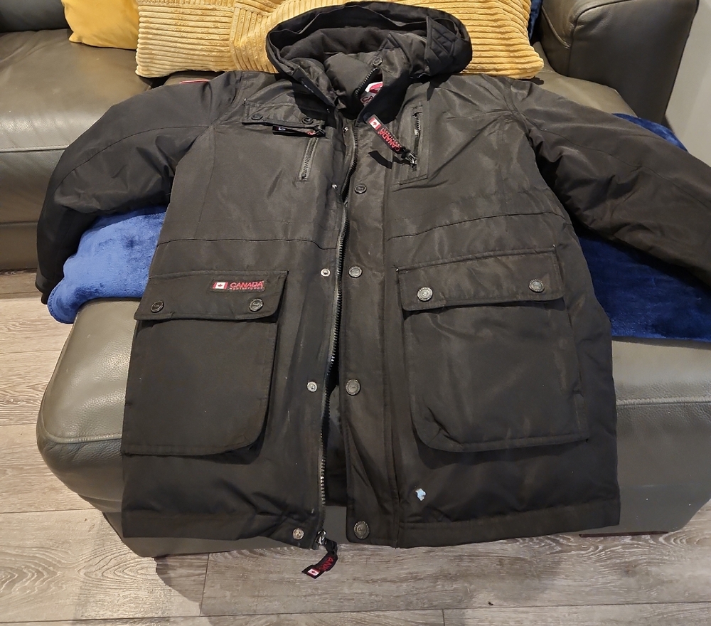 Canada Goose Black Kids Hooded Puffer Jacket